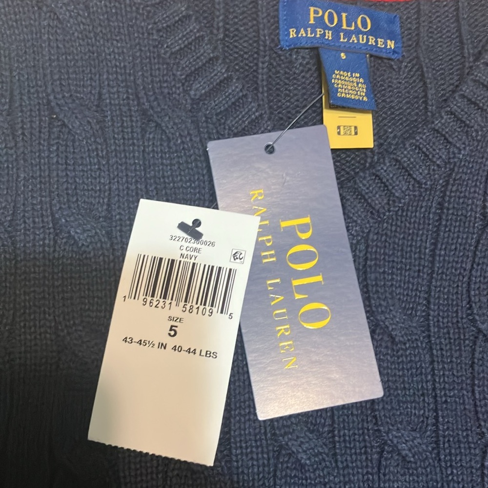 Polo by Ralph Lauren kids Navy Sweater Vest - Picture 2 of 3